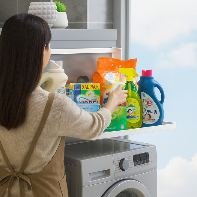 IANOLOGY 세탁기 자석 선반 정리대 마그넷 선반 수납 다용도 틈새정리, 1박스, 마그넷 선반 (블랙)