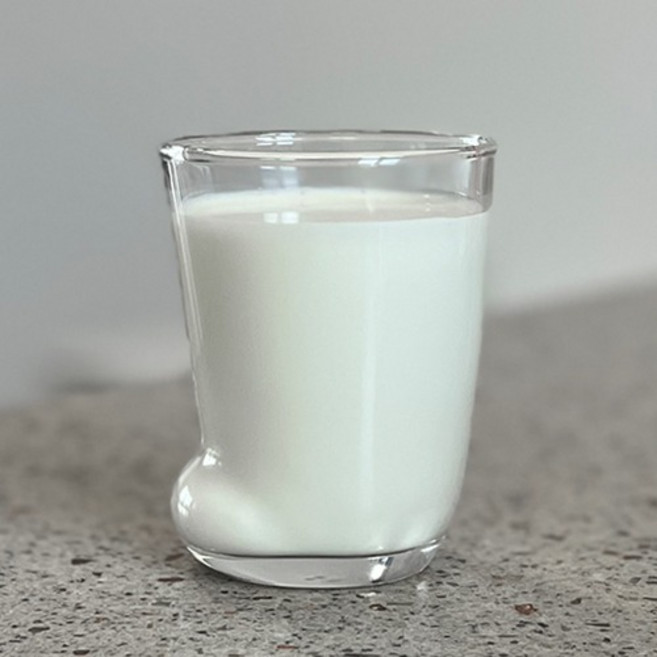 아데리아 양말컵 귀여운 투명 음료 유리컵 냥발 쥬스컵, 230ml, 1개