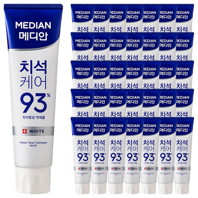 메디안 치석케어 화이트 치약 120g x36개, 36개
