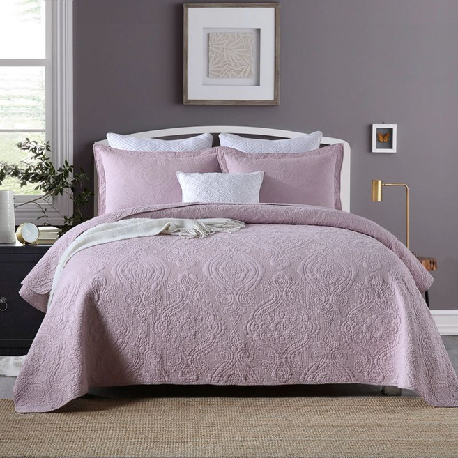 침대 전체 덮개, 로터스 핑크 플라워 베이스