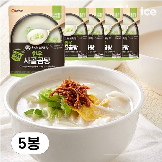 오프라이스 한촌설렁탕 한우사골곰탕, 30개, 500g