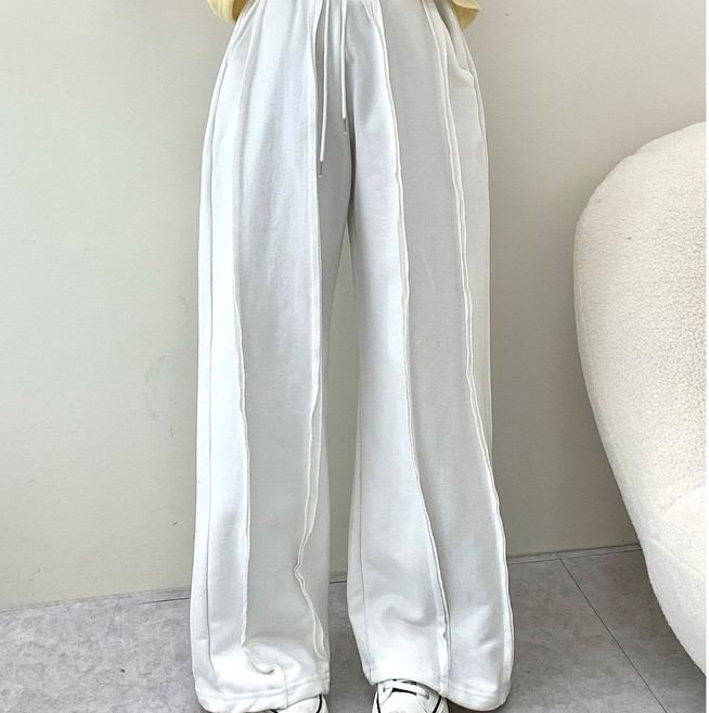 에이나인 델루아 기모 데끼 와이드 통팬츠 루즈핏 국내제작