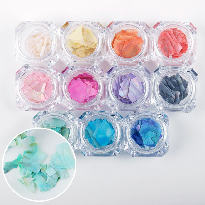 네일아트 파스텔 판 자개 조각 11종, 8. 핑크, 1개