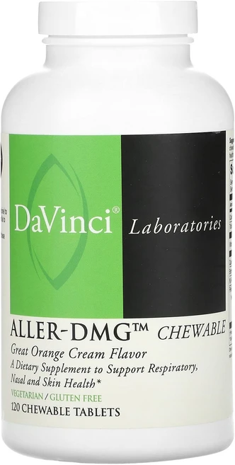 다빈치 랩 오브 버몬트 Aller-DMG 츄어블 그레이트 오렌지 크림 120 츄어블, 6개, 120정 - 쿠팡