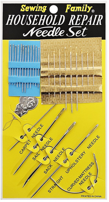 수선 바늘 26P세트 커브바늘 제봉 수예 홈질 돗바늘 바늘세트, 1세트