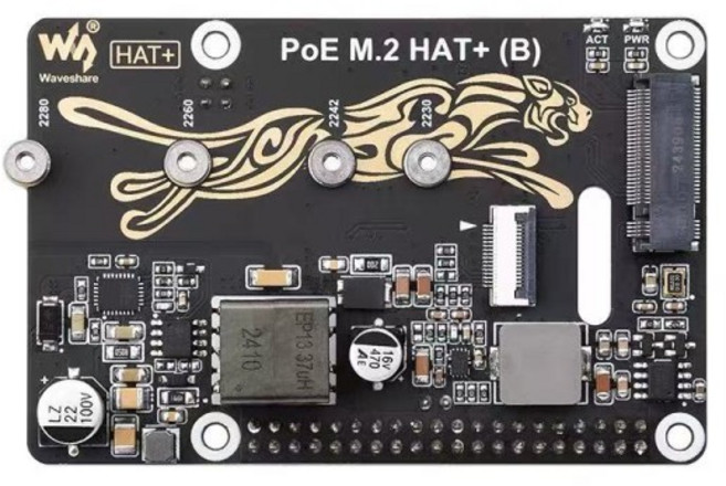 프로젝트 라즈베리 파이 5세대 PCIE to POE 네트워크 포트 전원 공급 확장 보드 M.2 NVME SSD 솔리드 스테