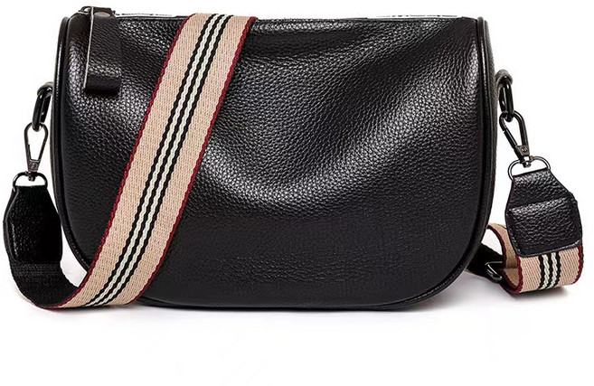 닥스키즈 퍼스트 레이어 가죽 빈티지 와이드 스트랩 크로스바디 백