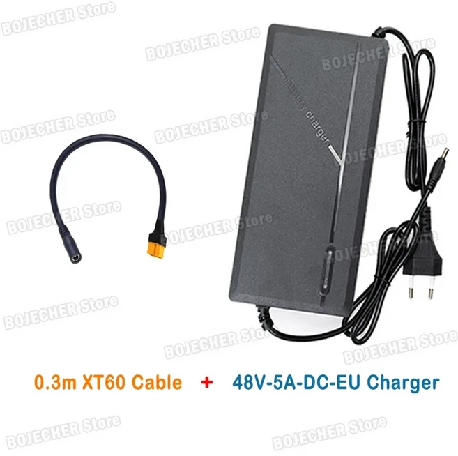 48V 72V 5A 리튬 배터리 충전기 고속 스마트 이온 팩 54.6V 84V 전원 어댑터 DC 플러그, 04 48V 5A DC EU XT60