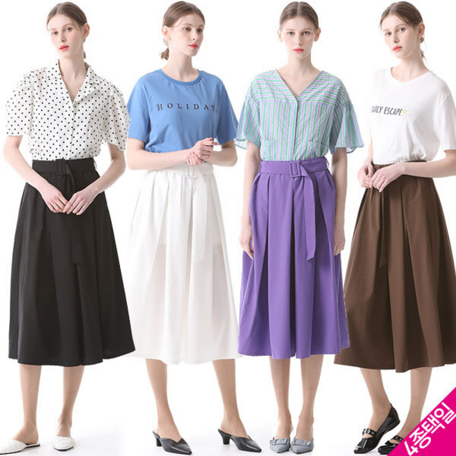 르오트 르오트 드레이프 플렉서블 와이드 팬츠