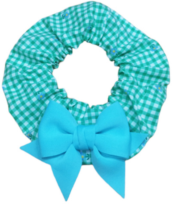 하니펫 반려동물 귀요미스카프 체크레이스곱창, 민트, 1개