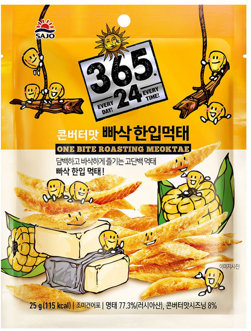 사조 빠삭하게 구운 한입 먹태 콘버터맛 먹태깡, 25g, 10개