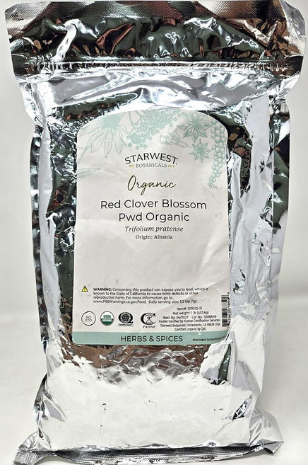 Starwest Botanicals 유기농 레드 클로버 블로썸 파우더, 레드 클로버 블로썸 파우더 2910265, 1개, 453.6g