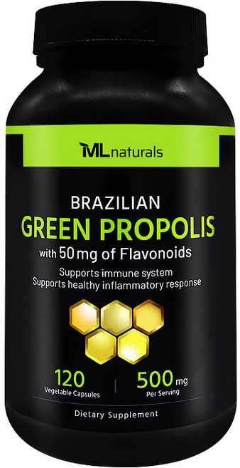 [미국빠른직구] 신제품 마이라이프 내추럴스 브라질 그린 프로폴리스 500mg (플라보노이드 50mg) 120정, 1개
