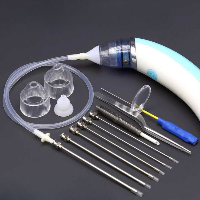 귀지흡입기 전동 귀이개 후비개 귀내시경 귀청소 귓밥, 1개, 본체 + 3 흡입팁