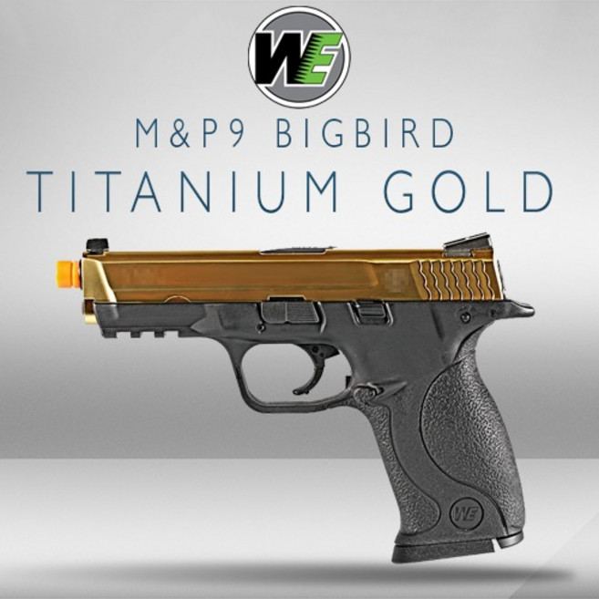 [하비라이프서바이벌] WE Big Bird M&P9 / Titanium Gold, 1개