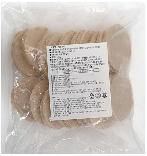 성원 치킨패티 1.2kg (60g x 20개), 1개
