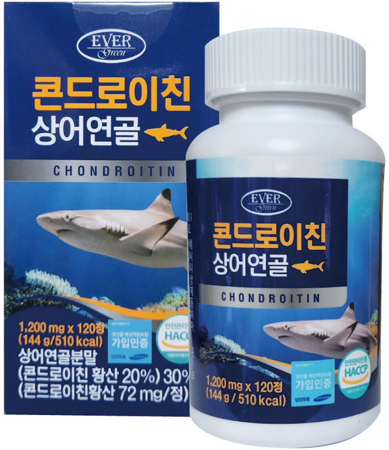 콘드로이친 상어연골 관절연골 건강 120정, 5개
