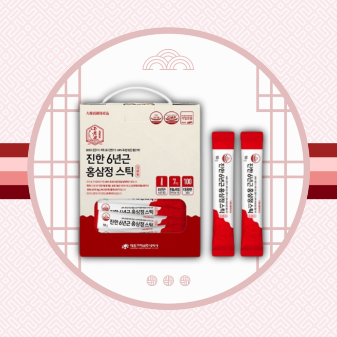 대동고려삼 진한 6년근 홍삼정 스틱 10g 100포 진세노사이드 7mg, 1개