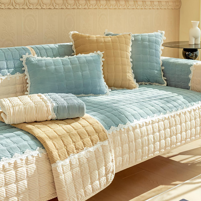 코팅블루 감성있는 논슬립 극세사 쇼파패드 2~4인용