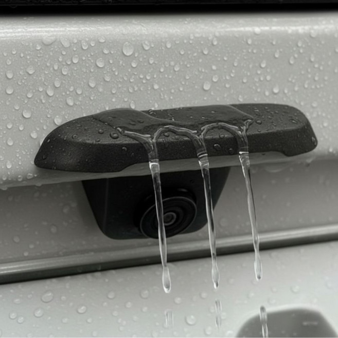 케어핏 빗물가리개 후방카메라 커버 레인쉴드 덮개 커버 1개, 블랙, 일자형