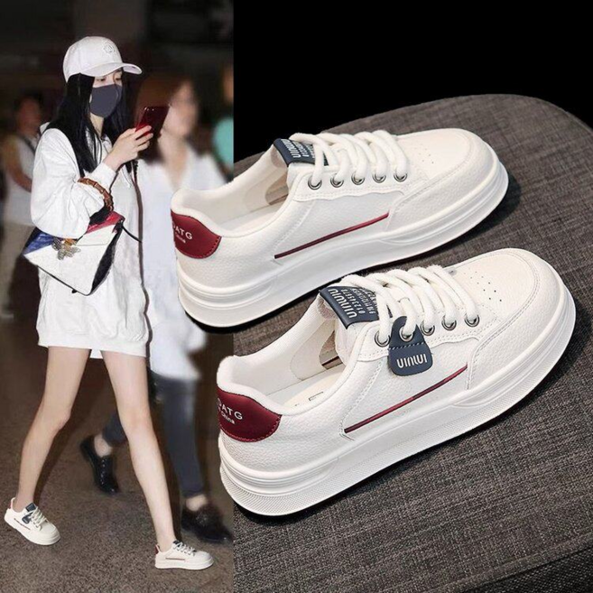 軟皮小白鞋女 運動休閒板鞋