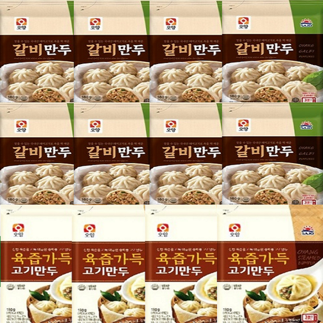 사조 포자만두12봉 갈비만두8봉+육즙가득고기만두4봉, 12개, 180g