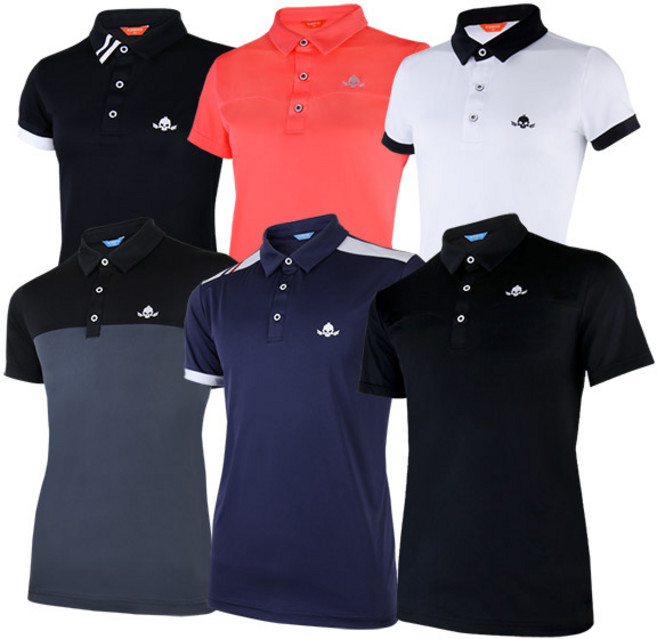 [KAXIYA] 카시야 스컬 플렉시블 기능성 남여공용 골프 반팔티셔츠