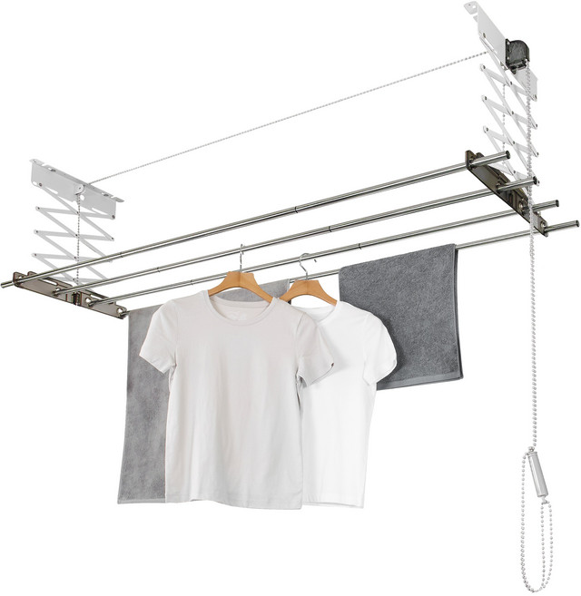 웰렉스 베란다 천장 천정 빨래 건조대 볼체인 수동 반자동 직선봉 슬라이드봉, 직선봉 반자동빨래건조대, 1개, 단순배송상품