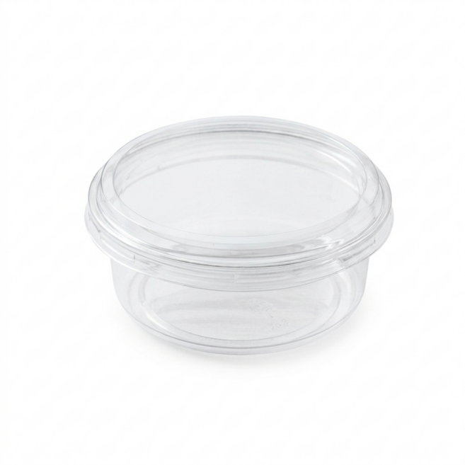 샐러드용기 과일컵 컵과일 8oz 평뚜껑 50p 슈크림 보틀케이크 디저트 케이스, 50개