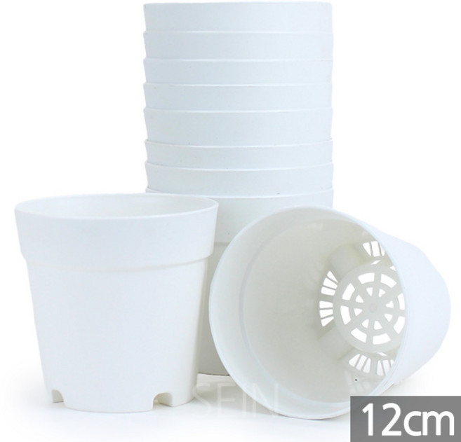 세인화분 플라스틱 토기분 10P, 10개, 12호 플라스틱토기분(화이트)