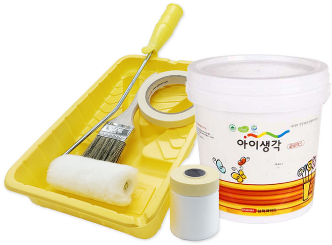 친환경 삼화페인트 곰팡이 결로방지 수성 페인트 벽지 벽면 베란다 방수페인트 도구포함 2리터, 화이트, 1세트, 2L