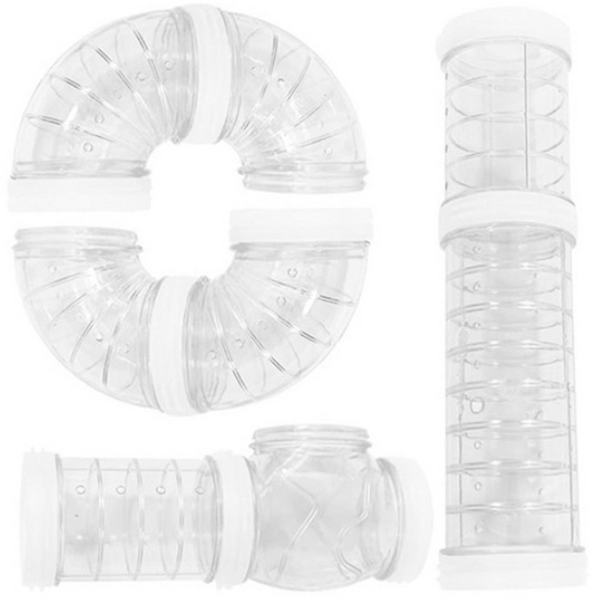 햄스터용 연결 터널 8p, 투명, 1세트