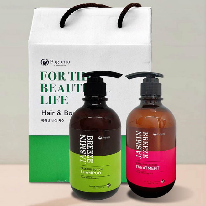 자스민 샴푸+트리트먼트 2종선물세트, 샴푸 + 트리트먼트