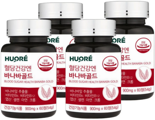 혈당건강엔 바나바골드, 60정, 4개
