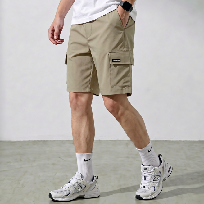 프라임스톤 남자 카고 반바지 고탄력 스판 밴딩 여름용