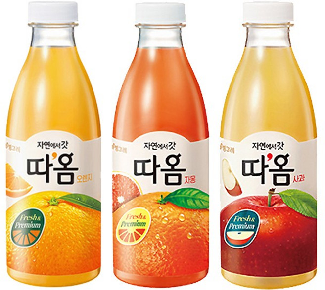 따옴주스730ml 오렌지1+자몽1+사과1 냉/무, 730ml, 1세트