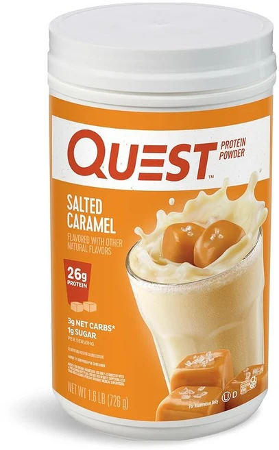 퀘스트 프로틴 파우더 초콜릿 밀크쉐이크 726g, 솔티드 캐러멜, 21 Servings (Pack of 1), 1개 - 쿠팡