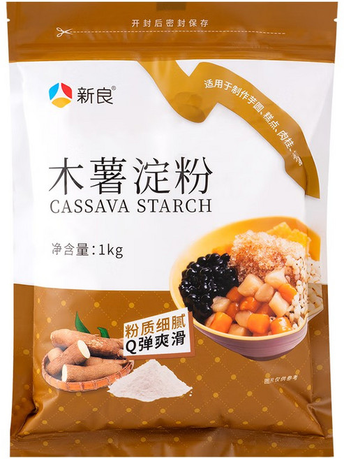 XINLIANG 카사바 전분 녹말가루 밀크티 디저트용 전분, 1개, 1kg