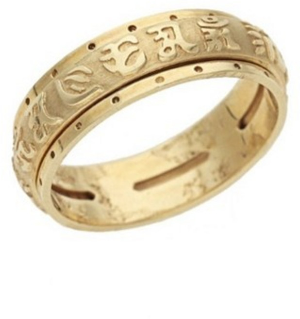 옴마니반메훔 14k 불자 회전반지