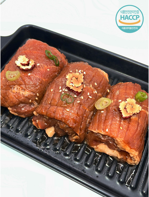[국내산] 제주흑돼지왕구이1kg (1팩/2팩), 1kg, 2개