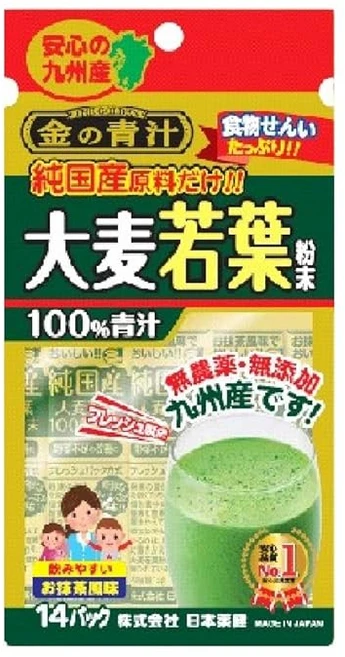 일본 약건금의 녹즙 순수 국산 보리 새잎 100% 분말 14포 - 쿠팡