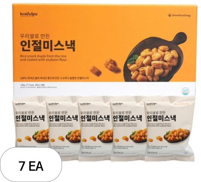 신화당 우리쌀로 만든 인절미 스낵, 140g, 7개