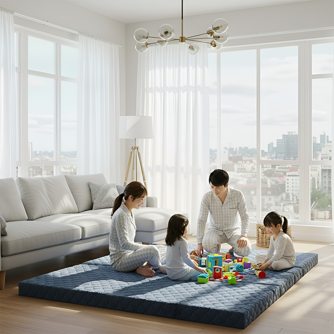 로안슬립 3단 접이식 매트리스 6컬러