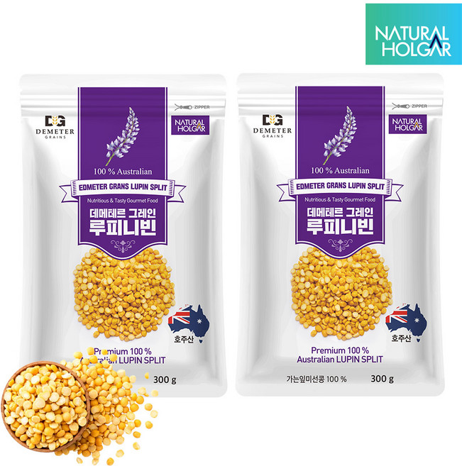 네츄럴올가 데메테르 그레인 루피니빈 콩 100% 호주산, 2개, 300g