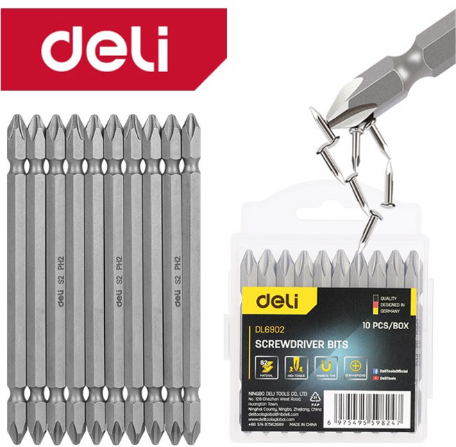 델리툴즈 드라이버 토션 비트 전동 임팩 자석 양날, 스탠다드 토션비트_110mm (DL6903), 1개