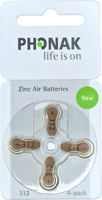 포낙 보청기 배터리 건전지 밧데리 약, 1세트, 포낙 312A, (40알)