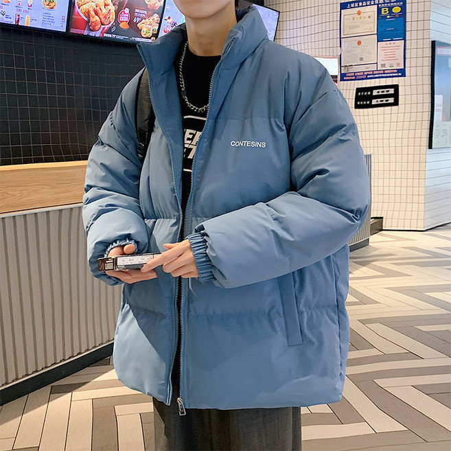 스타일아유 겨울점퍼 두꺼운 남성 심플 캐주얼 오버핏 웰론 패딩 솜옷 코트 커플 PD0150