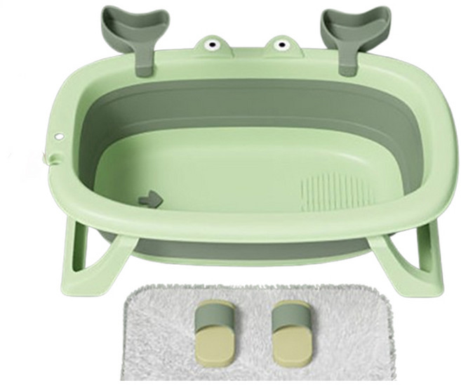 태월 반려동물 접이식 욕조 목욕통 20KG, 올리브, 1개