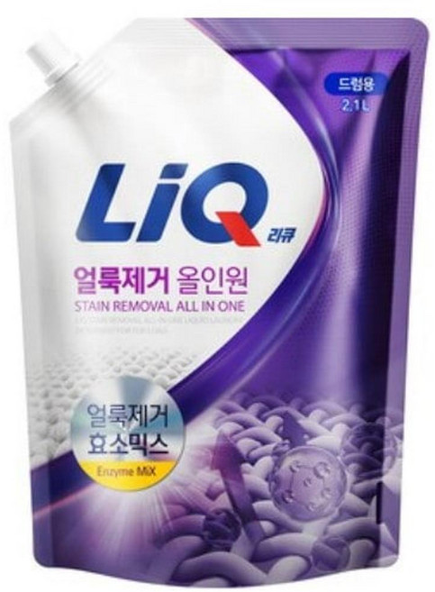 리큐 얼룩제거 올인원 드럼용, 2.1L, 12개