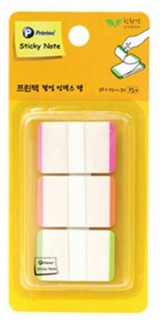 프린텍 팝업 인덱스 탭 스티키노트, 25개입, 2개